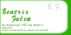 beatrix fulep business card